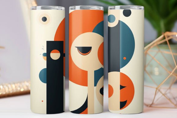 Abstract Tumbler Warp Design for Embroidery Projects