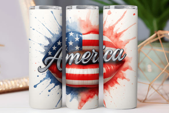 America Patriotic Tumbler Wrap 20oz PNG Review