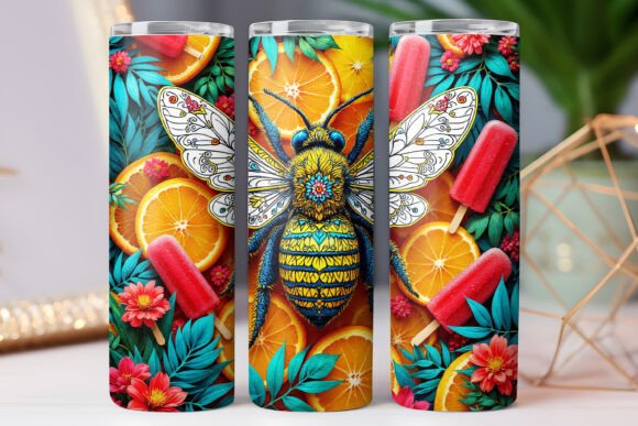 Bee Sunflower Tumbler Wrap Design 20oz Review