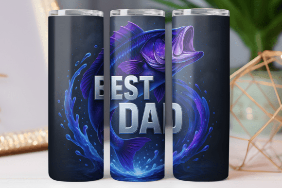 Best Dad Father Tumbler Wrap 20oz Skinny Review