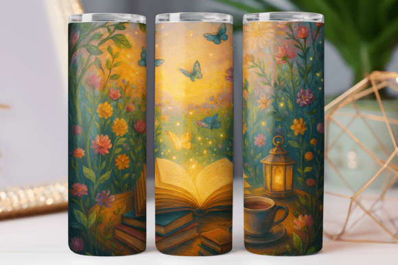 Book Lover Tumbler Wrap 20oz PNG Design Review