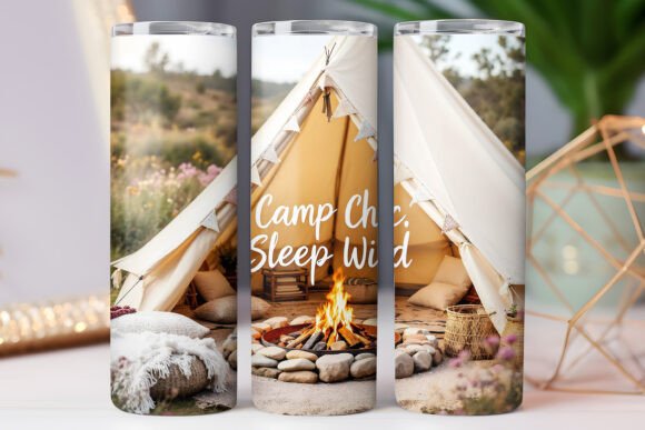 Camping Tent Tumbler Wrap Design Review