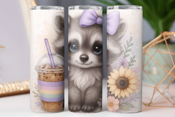 Coffee Raccoon Tumbler Wrap 20oz Skinny Review