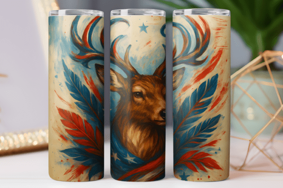 Deer Patriotic Tumbler Wrap PNG 20oz Review
