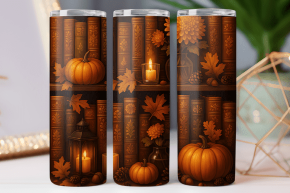 Fall Book Lover Tumbler Wrap Design Review