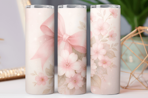 Floral Bow Tumbler Design Art Wrap 20oz Review