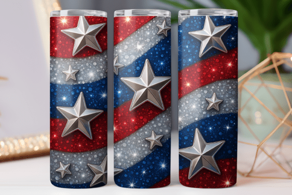 Glitter Patriotic Tumbler Wrap PNG 20oz Review
