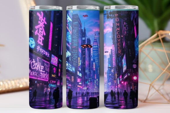Japanese Night City Tumbler Wrap Design Review