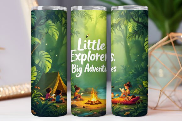 Kids Camping Tumbler Wrap 20oz Skinny Review
