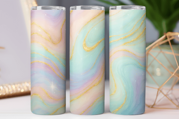 Opal and Gold Art Tumbler Wrap Design Review