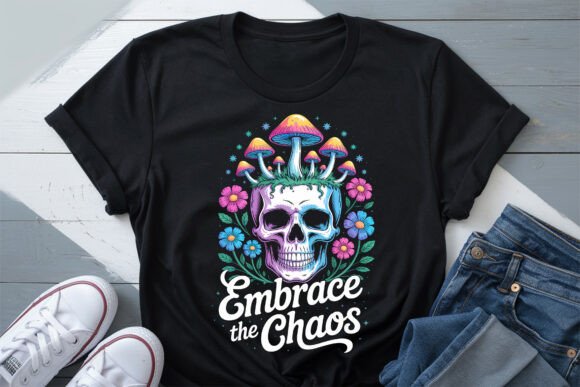 Psychedelic Skull Chaos Floral Shirt Design Review