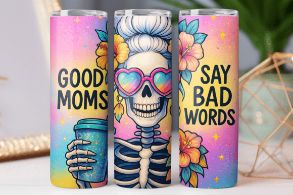 Skeleton Mother Day Mom Tumbler Wrap Png Review