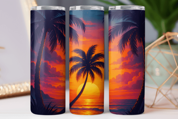 Summer Beach Tumbler Wrap Design Review