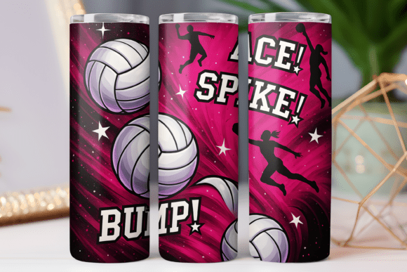 Volleyball Tumbler Pattern Wrap 20oz PNG Review