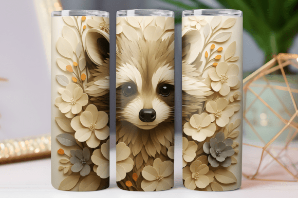 Wooden Flower Raccoon Tumbler Wrap Review